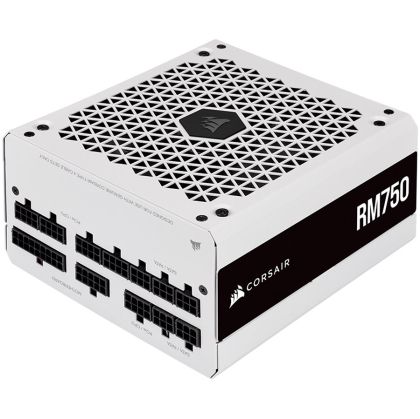 CORSAIR White, RM750, 750 Watt, 80 PLUS GOLD Certified, Fully Modular