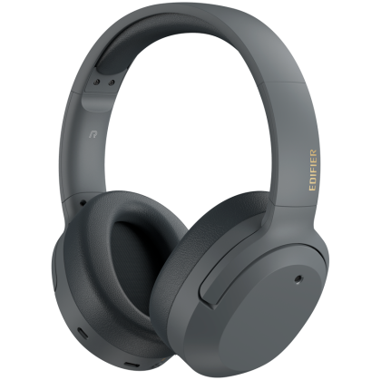 Edifier W820NB Plus Wireless Over-Ear Headphones, 40mm Dynamic Titanium-Coated Drivers, BT V5.2, ANC, Hi-Res Audio Certification, Up To 49H Battery, USB-C, Gray