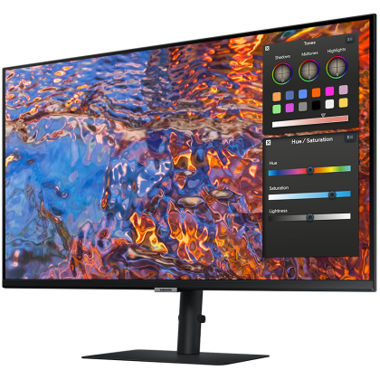 Monitor LED Samsung LS32B800PXPXEN HRM S80PB, 32'' UHD FLAT 16:9 (3840x2160) IPS 60Hz, 350 cd/2, 1000:1, HDR600, 5ms, 178/178, 1xDP 1xHDMI, 3xUSB 3.0, 1xUSB-C (90W), 3.5 Jack, Tilt/Pivot/Swivel/HeightAdj, VESA 100x100, 3Y