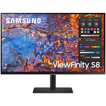 Monitor LED Samsung LS32B800PXPXEN HRM S80PB, 32'' UHD FLAT 16:9 (3840x2160) IPS 60Hz, 350 cd/2, 1000:1, HDR600, 5ms, 178/178, 1xDP 1xHDMI, 3xUSB 3.0, 1xUSB-C (90W), 3.5 Jack, Tilt/Pivot/Swivel/HeightAdj, VESA 100x100, 3Y