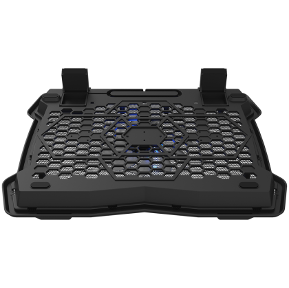 CANYON NS02, Cooling stand single fan with 2x2.0 USB hub, support up to 10”-15.6” laptop, ABS plastic and iron, Fans dimension:125*125*15mm(1pc), DC 5V, fan speed: 800-1000RPM, size:340*265*30mm, 406g