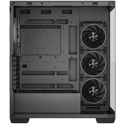 DeepCool CG580 4F V2, Mid Tower, Mini-ITX/Micro-ATX/ATX, Rear Connector support, 2xUSB3.0, 1x Type-C Gen2, 1xAudio, 3x120mm ARGB Reverse Fans, 1x120mm ARGB Fan, Tempered Glass, Mesh Panel, Black, R-CG580-BKADA4-G-2, 2Y