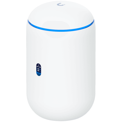 Ubiquiti UniFi UDR7 Dream Router 7 Desktop 10G Cloud Gateway with integrated WiFi 7, PoE switch, microSD storage, and full UniFi application support, 10G SFP+ and (1) 2.5 GbE RJ45 WAN port, 64 GB microSD