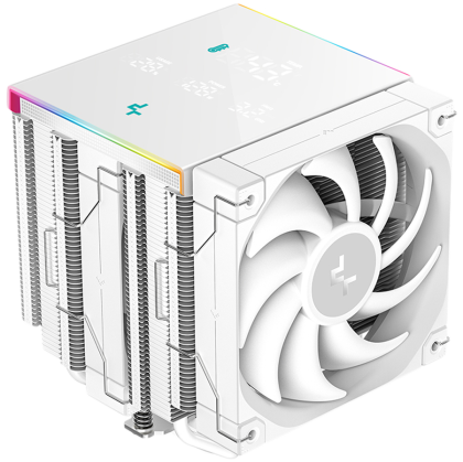 DeepCool AK620 DIGITAL PRO WH, CPU Air Cooler, 2x120mm FT12 SE PWM Fans, 6 Heatpipes, White, LGA2066/2011-v3/2011/1851/1700/1200/115x, AMD AM5/AM4, 129x138x163 mm(LxWxH), R-AK620-WHAPMN-G, 3Y