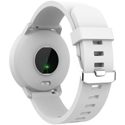 CANYON Lollypop SW-63, Smart watch, 1.3inches IPS full touch screen, Round watch, IP68 waterproof, multi-sport mode, BT5.0, compatibility with iOS and android, Silver white, Host: 25.2*42.5*10.7mm, Strap: 20*250mm, 45g