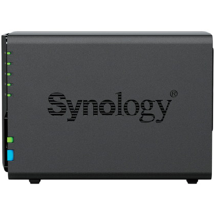 Synology DS225+, Tower, 2-bays 3.5'' SATA HDD/SSD, CPU Inte Celeron J4125 4-core (4-thread) 2.0 GHz, burst up to 2.7 GHz, 2 GB DDR4 non-ECC (expandable up to 6 GB), 1xRJ-45 1GbE LAN, 1xRJ-45 2.5 GbE LAN, 2xUSB 3.2 Gen 1, 1.3 kg, 3yr warranty
