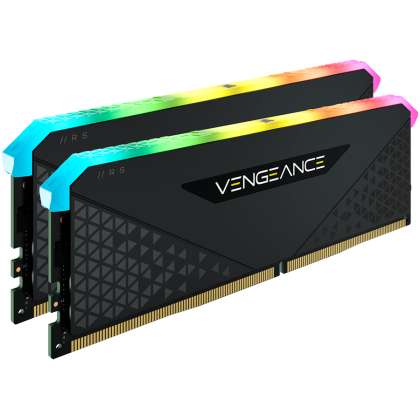 CORSAIR DDR4, 3200MHz 32GB 2x16GB Dimm, 16-20-20-38, XMP 2.0, Vengeance RGB RS Heatspreader, RGB LED, Black PCB, 1.35V, for AMD Ryzen & Intel XMP