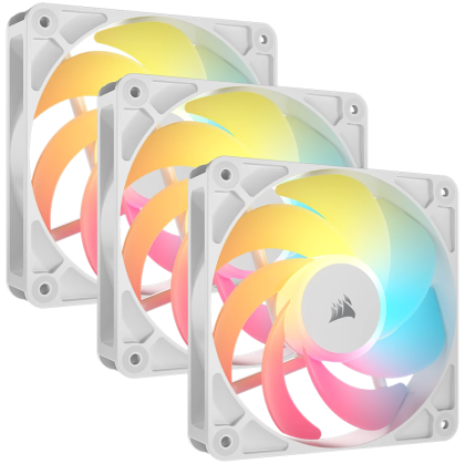 CORSAIR RS120-R ARGB White, 120mm ARGB Fan, Triple Pack