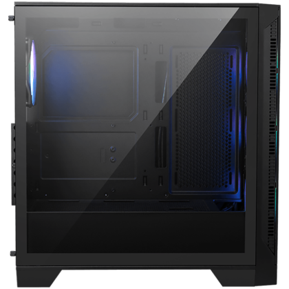 MSI MAG FORGE 321R AIRFLOW, Mid-Tower, ATX/M-ATX/ITX, 2x USB 3.2, 1x USB 3.2 Gen 2x2 Type-C, 1x Audio/Mic, LED Button, ARGB Hub, 4x 120mm ARGB Fans, Mesh Panel, Tempered Glass, Black