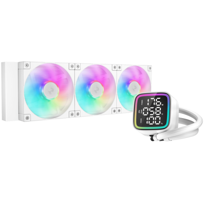 DeepCool LD360 WH, 360mm CPU Liquid Cooler, 3x120mm ARGB PWM Fans, Anti-Leak Technology, Addressable RGB LED, Hydro Bearing, White LGA1851/1700/1200/1151/1150/1155, AMD AM5/AM4, R-LD360-WHDMMN-G-1, 3Y