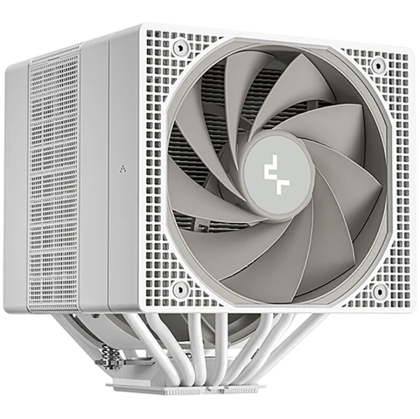 DeepCool ASSASSIN VC ELITE WH, CPU Air Cooler, 1x120mm + 1x140mm FDB Fans, Fan Speed Switch, Vapor Chamber, 7 Heatpipes, White, LGA20xx/1851/1700/1200/115x, AMD AM5/AM4, 144x147x164 mm(LxWxH), R-ASN4-WHNVNN-GJD, 6Y
