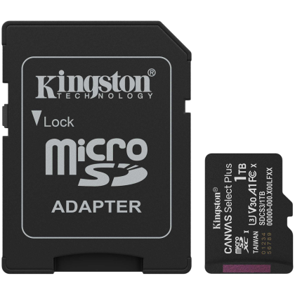Kingston 1TB microSDXC Canvas Select Plus Gen3 150MB/s A1 Card + Adapter