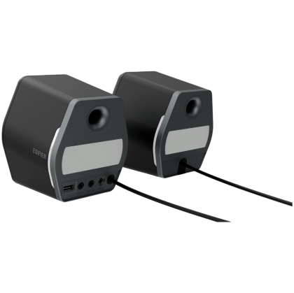 Edifier G2000 2.0 Audio System, BT V5.1, USB, AUX, 2.75-inch Drivers, RGB Lighting, 16W (RMS), Black