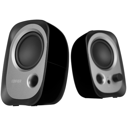 Edifier R12U 2.0 Audio System, USB, AUX, 2.25-inch Drivers, 4W (RMS), Volume Control, Black