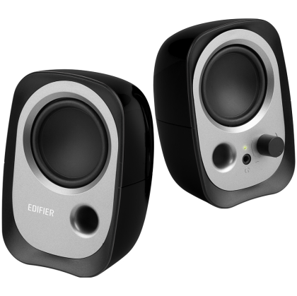 Edifier R12U 2.0 Audio System, USB, AUX, 2.25-inch Drivers, 4W (RMS), Volume Control, Black