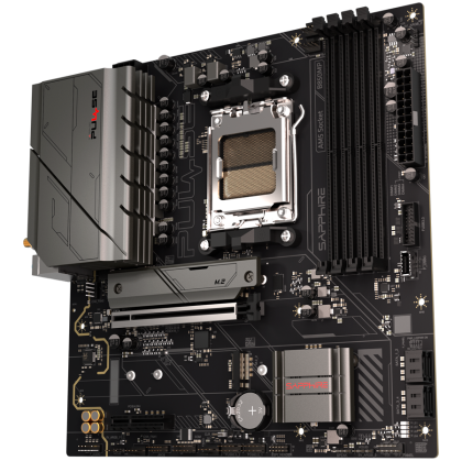 SAPPHIRE AMD B850M AM5 PULSE Ryzen R9/R7/R5, 4x DDR5 7600MHz, PCIE 5, 1x M.2 Gen5, 1x M.2 Gen4, LAN 2.5 Gbps, WIFI6, USB, MATX
