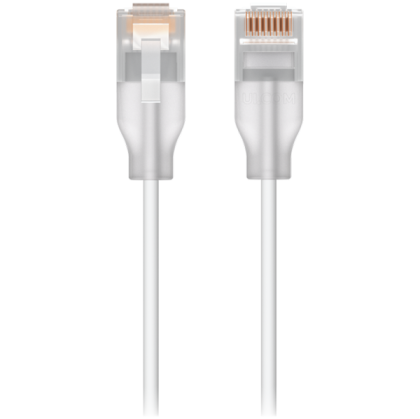 Ubiquiti UACC-Cable-Patch-EL-0.15M-W UniFi Etherlighting Patch Cable, Translucent booted RJ45 for optimal Etherlighting brightness, Outer diameter 2.5 mm