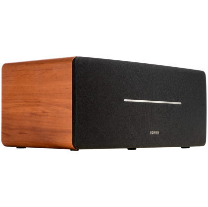 Edifier D12 2.0 Bluetooth Speaker, BT V5.0, RCA, AUX, 2x 4-inch Midrange Drivers, 2x 19mm Tweeters, Remote Control and Top-Mounted Controls, Brown