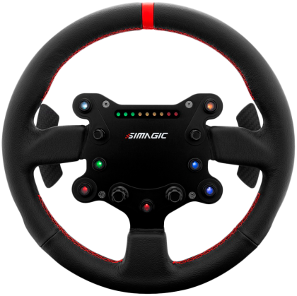 SIMAGIC GT‑Style GTS Steering Wheel for GT Simulation, suede finish