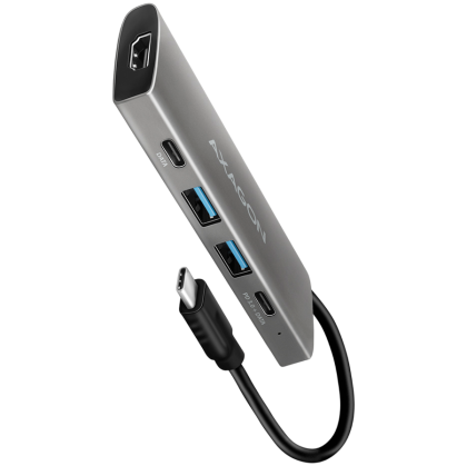 AXAGON HMC-5G21 2x USB-A + 2x USB-C + HDMI 4K/30Hz, USB-C 3.2 Gen 2 10Gbps hub, PD 60W, 13cm USB-C cable