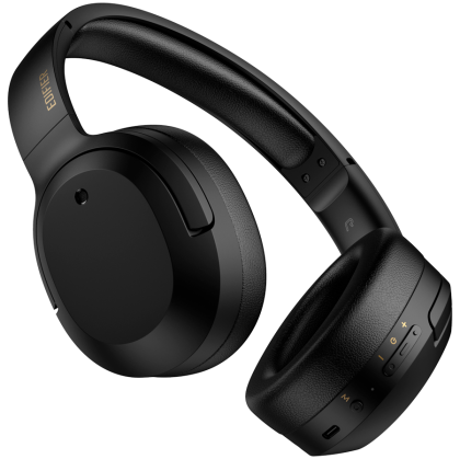 Edifier W820NB Plus Wireless Over-Ear Headphones, 40mm Dynamic Titanium-Coated Drivers, BT V5.2, ANC, Hi-Res Audio Certification, Up To 49H Battery, USB-C, Black