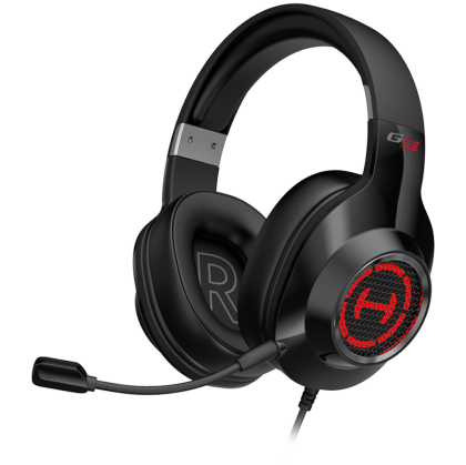 Edifier G2 II USB Gaming Headset, 50mm drivers, Virtual 7.1 Surround, RGB lighting, Noise-Canceling Microphone, Black