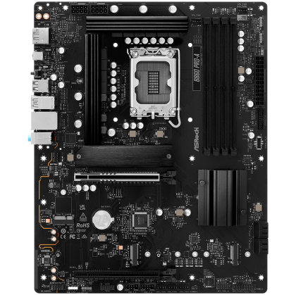 ASROCK MB Desktop B860 PRO-A, S.1851, 4x DDR5, 1x PCIe 5.0 x16, 1x PCIe 4.0 x4, 1x Blazing M.2, 2x Hyper M.2, 4x SATA3, 2x USB-C, 8x USB 3.2, 6x USB 2.0, 1x HDMI, 1x DP, 1x RJ-45 2.5 GB Lan, ATX, 90-MXBRN0-A0UAYZ