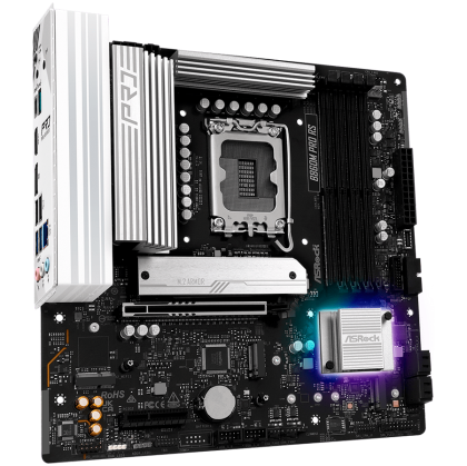 ASROCK MB Desktop B860M Pro Rs, S.1851, 4x DDR5, 1x PCIe 5.0 x16, 1x PCIe 4.0 x4, 1x Blazing M.2, 2x Hyper M.2, 4x SATA3, 2x USB-C, 7x USB 3.2, 6x USB 2.0, 1x RJ-45 2.5GB Lan, 1x HDMI, 1x DP 1.4, mATX