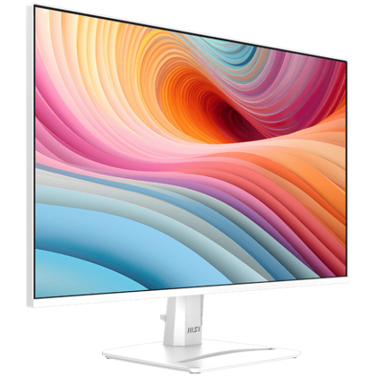 MSI PRO MP275W E2 Professional Business Monitor, 27" 120Hz, FHD (1920x1080) 16:9, IPS Anti-glare, 1ms/4ms, 300nits, 1500:1, 178/178, Adaptive-Sync, HDR Ready, Tilt, Speakers, 1x DP, 1x HDMI, 1x D-Sub, White, 3Y Warranty