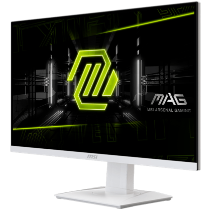 MSI MAG 274QRFW Gaming Monitor, 27" 180Hz, WQHD (2560x1440) 16:9, Rapid IPS Anti-glare, 1ms, 400nits, 1000:1, 178/178, AMD FreeSync, DisplayHDR 400, Adjustable Stand, 1x DP, 2x HDMI, 1x Headphone out, White, 3Y Warranty