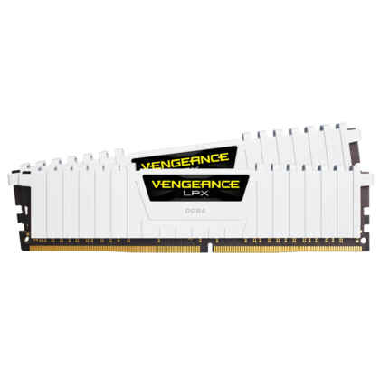 CORSAIR DDR4, 3200MHz 16GB 2x8GB Dimm, 16-20-20-38, XMP 2.0, Vengeance LPX White Heatspreader, Black PCB, 1.35V