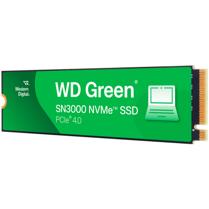 SSD WD Green SN3000 1TB M.2 2280 S3-M PCIe Gen4 x4 NVMe, Read/Write: 5000/4200 MBps, TBW: 150