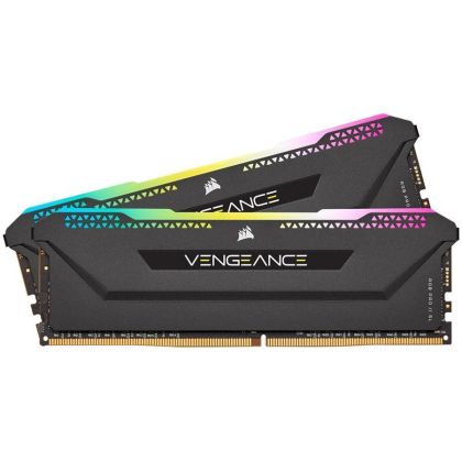 CORSAIR DDR4, 3200MHz 16GB 2x8GB Dimm, 16-20-20-38, XMP 2.0, Vengeance RGB Pro SL black Heatspreader, RGB LED, Black PCB, 1.35V, for AMD Ryzen & Intel