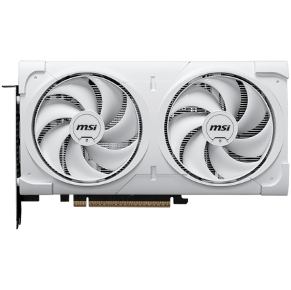 MSI Video Card NVIDIA GeForce RTX 5060 Ti 16G VENTUS 2X WHITE PLUS, 16GB GDDR7, 128-bit, 2587 MHz Boost, 4608 CUDA Cores, PCIe 5.0 (x8), 3x DP 2.1b, HDMI 2.1b, RAY TRACING, Dual Fan, 180W TDP, 8-pin PCIe Power, G-SYNC, 2-Slot, 3Y