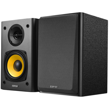 Edifier R1000T4 2.0 Bookshelf Speakers, BT V5.0, RCA, 0.5-inch Tweeters, 4-inch Drivers, 24W (RMS), Control Buttons, Black