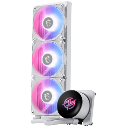 MSI MPG CORELIQUID P13 360 WHITE, 3x120mm Pre-installed CycloBlade 9 ARGB Daisy Chain Fans, 2.1-inch LCD screen, Copper Base, UNI BRACKET, Intel LGA 1700/1851, AMD AM5/AM4, 5Y Warranty