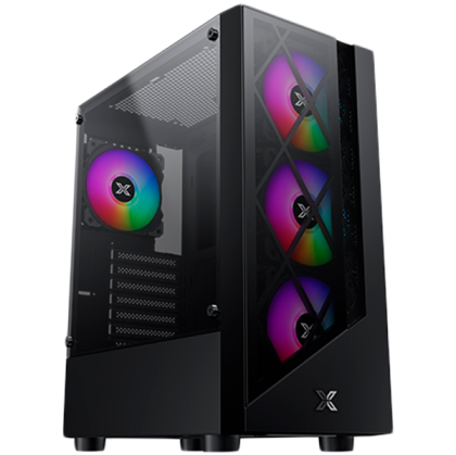 Xigmatek Duke EN49158, ATX/M-ATX/Mini ITX, USB3.0x1 & 2.0x2, Meshed & TG Frontpanel, Left TG, Front 4PCS X24F Fan