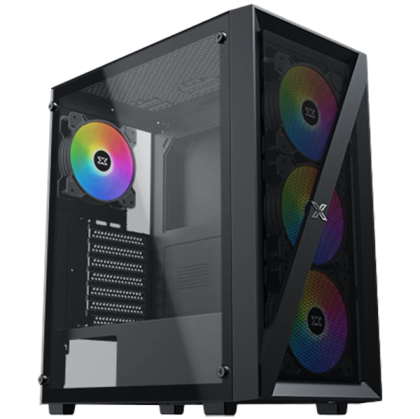 Xigmatek Blade EN40887 ATX/M-ATX/MINI ITX, USB3.0 X1, USB2.0 X2, HD AUDIO, Mehsed Grill Frontpanel & Left Tempered Glass, 4PCS X20C Auto Running LED Fan