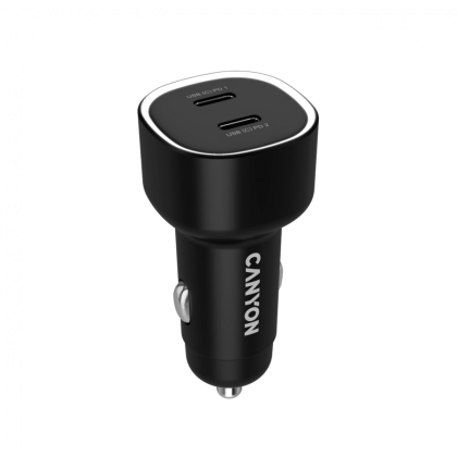 CANYON car charger OnDrive 60 PD 60W 2xUSB-C Black