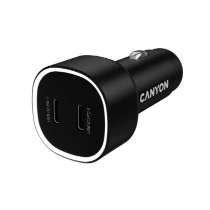 CANYON car charger OnDrive 60 PD 60W 2xUSB-C Black