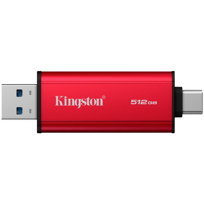 Kingston 512GB Dual USB-A/C Portable SSD, Up to 1050MB/s USB 3.2 Gen 2