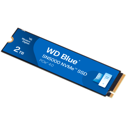 SSD WD Blue SN5000 2TB M.2 2280 PCIe Gen4 x4 NVMe TLC, Read/Write: 5150/4850 MBps, IOPS 650K/770K, TBW: 900