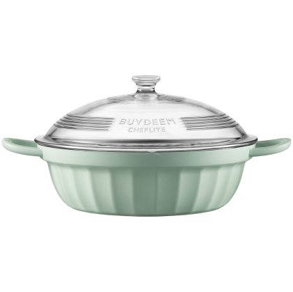 BUYDEEM Cast Aluminum Nonstick Multi  function pot, model SP181, color Cozy Greenish