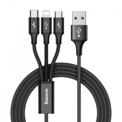 Кабел Baseus USB Rapid 3in1 USB Type-C / Lightning / Micro 1.2m