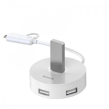 USB Hub Baseus Round Box 1m White