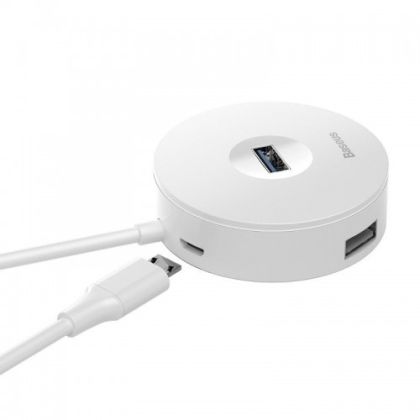 USB Hub Baseus Round Box 1m White