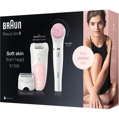 Епилатор Braun Silk-épil 5 5/875 Beauty Set 5 + Четка за почистване на лице