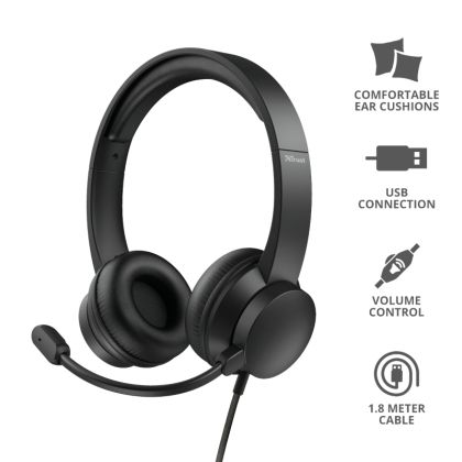 Слушалки TRUST Rydo USB Headsett