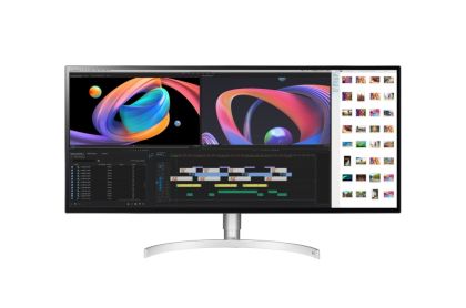 Монитор LG 34WK95UP-W, 34" 21:9 UltraWide 5K2K Nano IPS, 5ms, 450 cd/m2, 1200:1, Mega DFC,  5120x2160, DCI-P3 98% (CIE1976), DisplayHDR 600, FreeSync, USB 3.0, Thunderbolt 3, USB Type-C, HDMI, DisplayPort, 2x5W, PBP, Tilt, Height, Tiltan