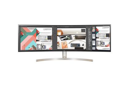 Монитор LG 49WL95CP-W, 49" 32:9 Curved UltraWide Dual QHD 5120x1440 IPS Panel, USB Type-C, 5ms, 350 cd/m2, 1000:1, HDR10, sRGB 99%, FreeSync, 3 PBP, HDMI, DisplayPort, Speacer 2ch 10W, Tilt, Height, Swivel, Tiltan